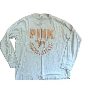 PINK Victoria's Secret Light Blue Long Sleeve Tee